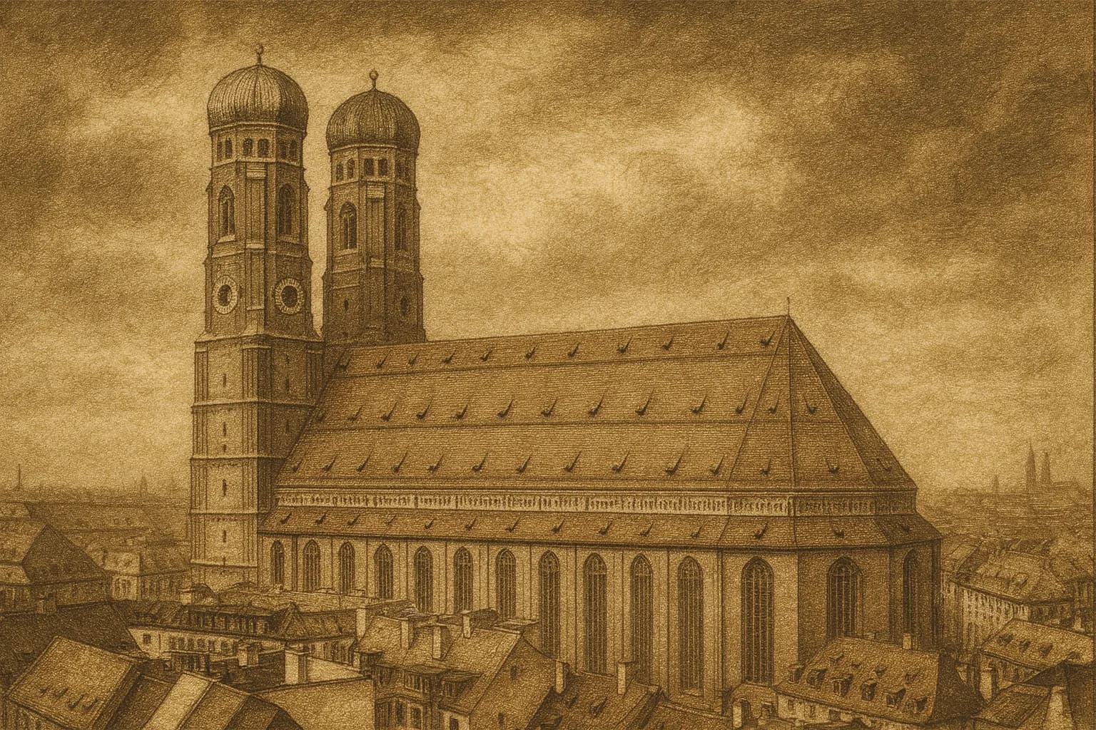 Panorama featuring Munich's Frauenkirche
